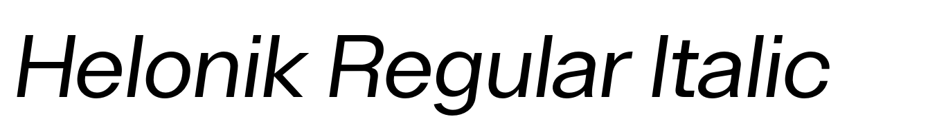 Helonik Regular Italic